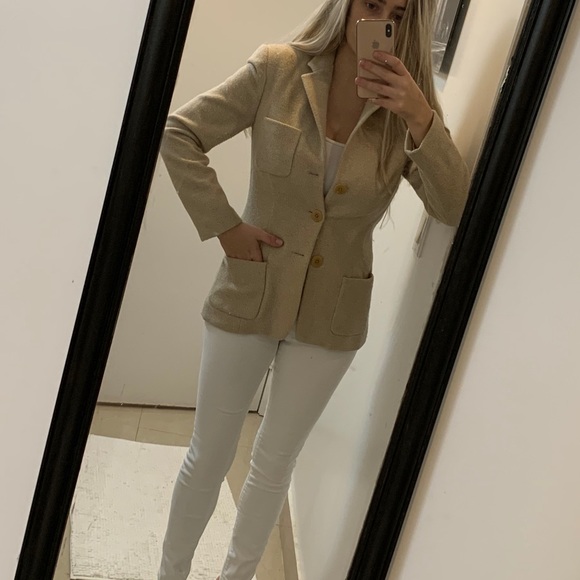 Ralph Lauren Purple Label Jackets & Blazers - Purple Label Ralph Lauren Oatmeal Tweed Jacket 4